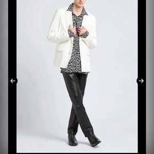 8 by YOOX Lambskin Leather Blazer Jacket